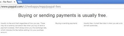 sending payment is usually free