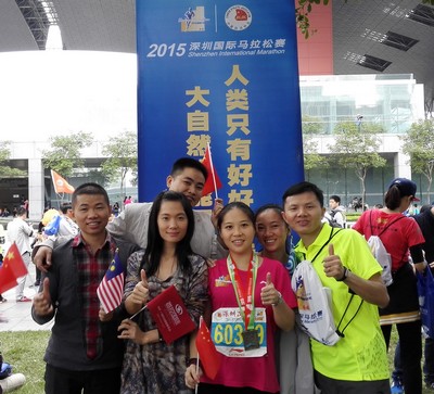 Some Best Tech Team members at 2015 Shenzhen Marathon