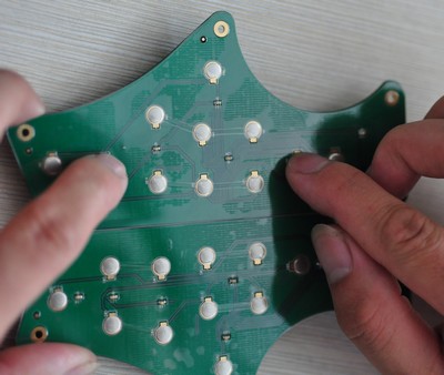 press dome array on PCB