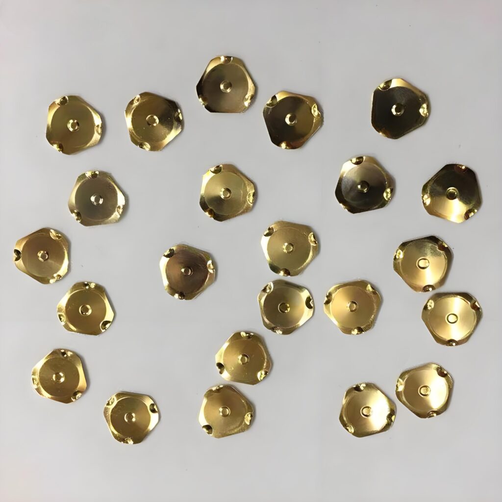 Metal dome with gold plating for medical devices, Metal dome array