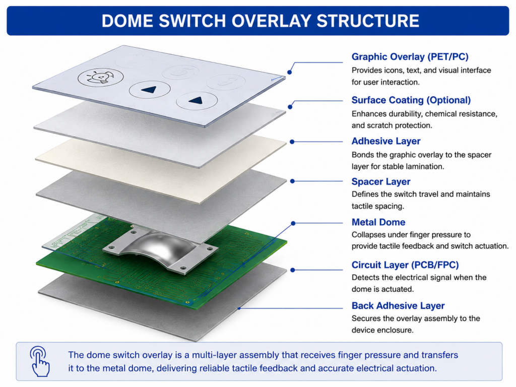 Dome Switch Overlay Thickness Guide for Reliable Tactile Keypad Design