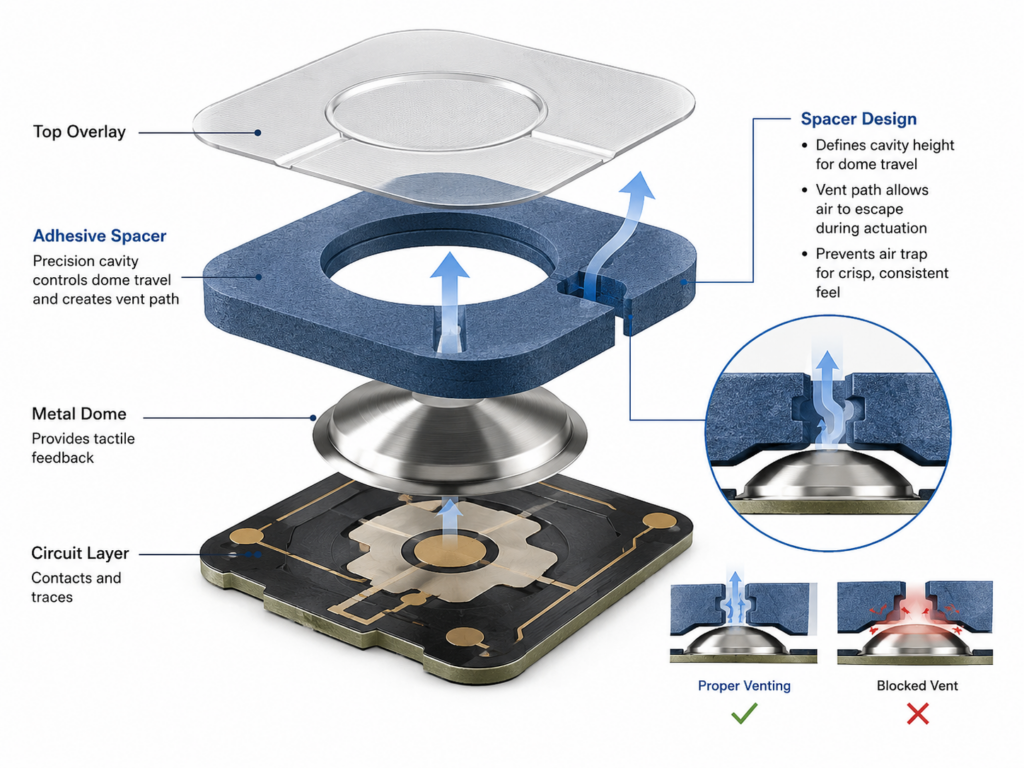 Metal Dome Venting: Why Does It Matter in Dome Switch Design?