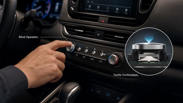 blind operation physical car buttons with metal dome feedback