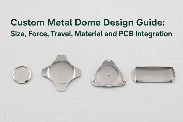 Custom Metal Dome Design Guide: Size, Force, Travel, Material and PCB Integration