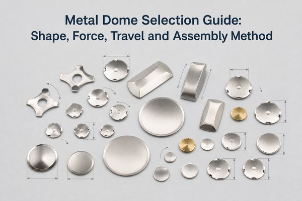 Metal Dome Selection Guide: Shape, Force, Travel and Assembly Method