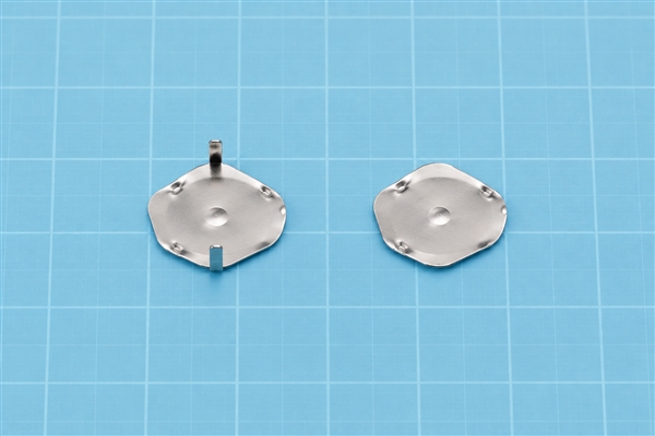 Comparison of 9 mm T-series triangle metal domes with legs and without legs