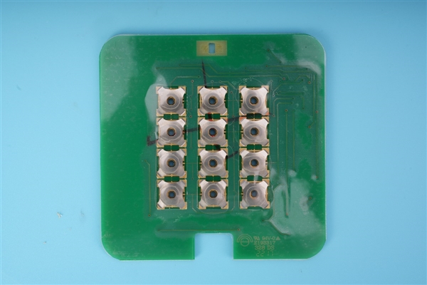 Real PCB-mounted metal dome array for a multi-key tactile interface