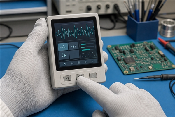 Hybrid instrument concept with a touchscreen and separate physical keys below the display