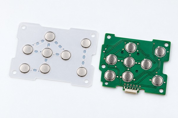 custom round metal dome array and matching camera control PCB