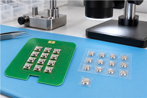 Inspection of multi-key and single-key peel-and-place tactile dome arrays