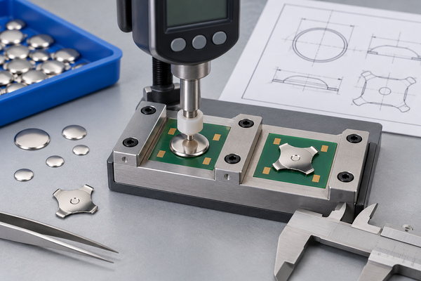 Standalone metal dome force and geometry validation fixture