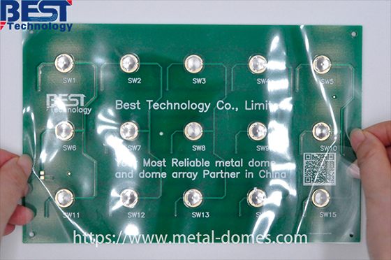 putting dome array on PCB