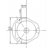 Triangle-four-dimple-0.8mm-legs-8-12mm